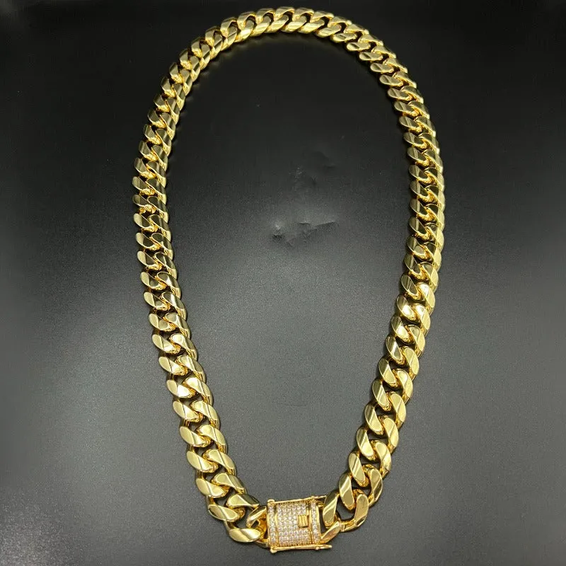 18mm 18K Gold 5-Time Plated Premium Durable Cuban Chain