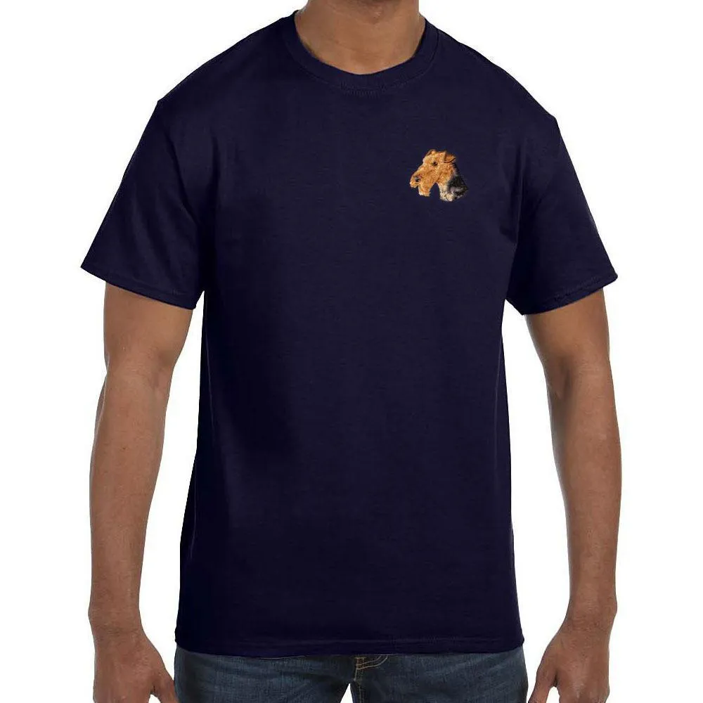 Airedale Terrier Embroidered Mens T-Shirt