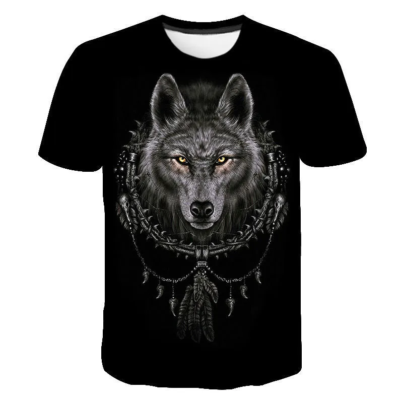 Animal Wolf 3D Printed T-shirt from Men Digital Printing tshirt Graphics Clothing All Over Print Tees Casual Oversized T Shirt