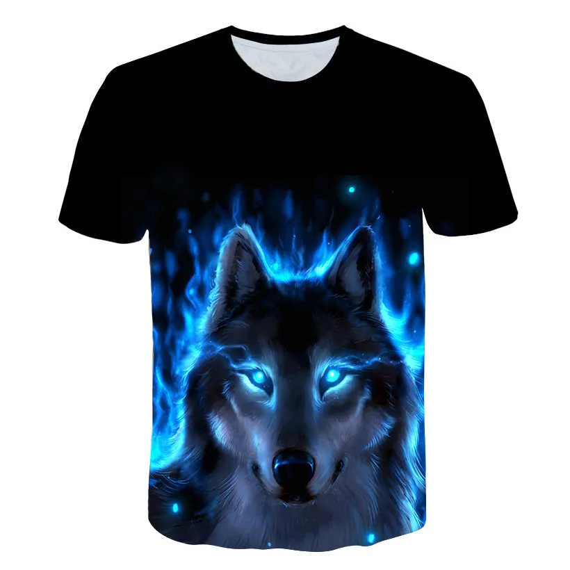 Animal Wolf 3D Printed T-shirt from Men Digital Printing tshirt Graphics Clothing All Over Print Tees Casual Oversized T Shirt