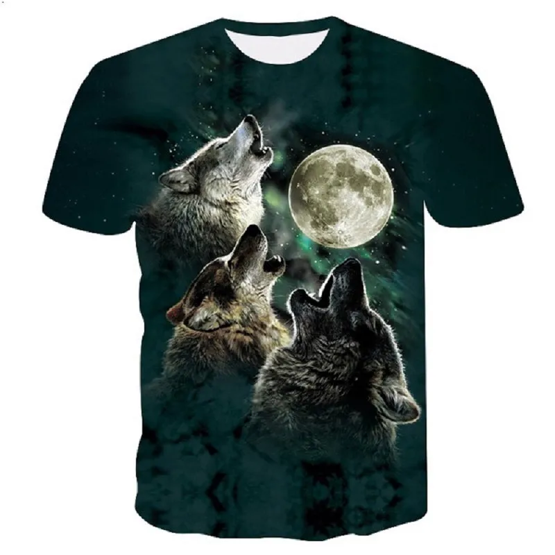 Animal Wolf 3D Printed T-shirt from Men Digital Printing tshirt Graphics Clothing All Over Print Tees Casual Oversized T Shirt