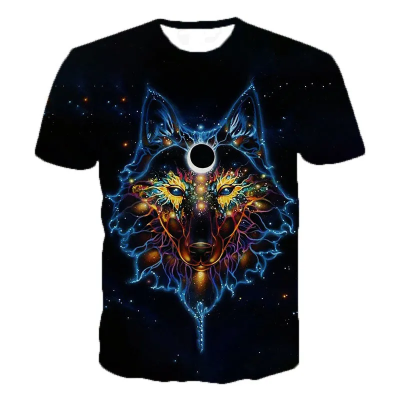 Animal Wolf 3D Printed T-shirt from Men Digital Printing tshirt Graphics Clothing All Over Print Tees Casual Oversized T Shirt