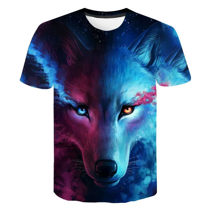 Animal Wolf 3D Printed T-shirt from Men Digital Printing tshirt Graphics Clothing All Over Print Tees Casual Oversized T Shirt