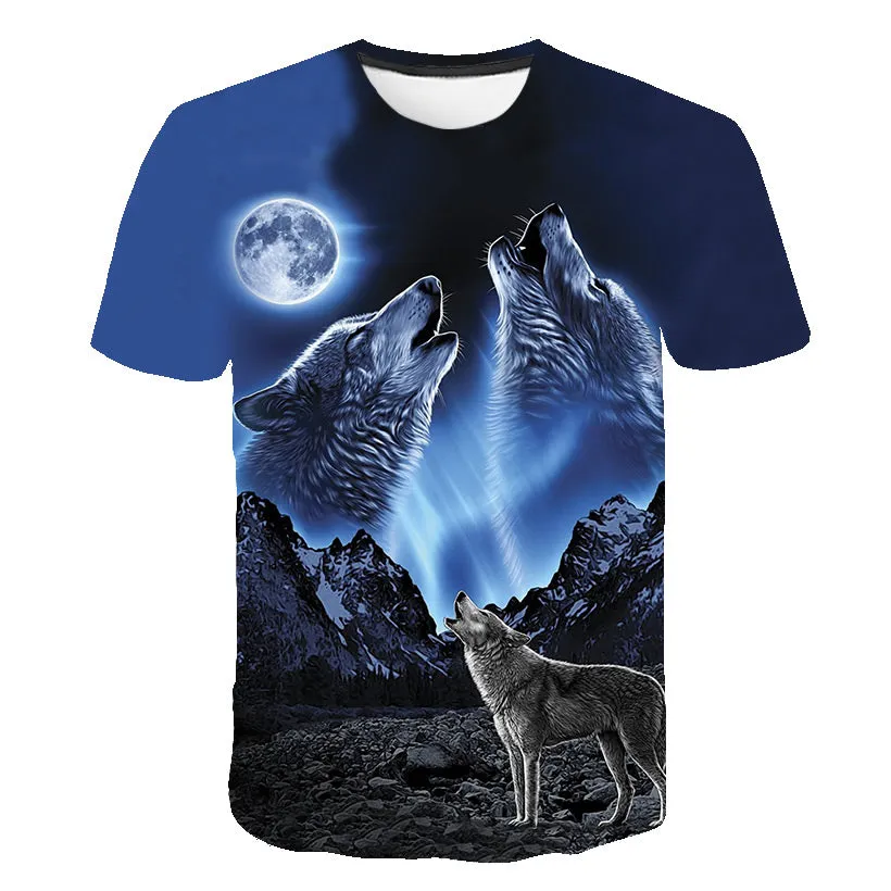 Animal Wolf 3D Printed T-shirt from Men Digital Printing tshirt Graphics Clothing All Over Print Tees Casual Oversized T Shirt