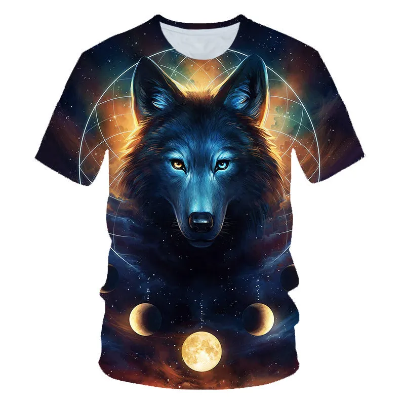 Animal Wolf 3D Printed T-shirt from Men Digital Printing tshirt Graphics Clothing All Over Print Tees Casual Oversized T Shirt