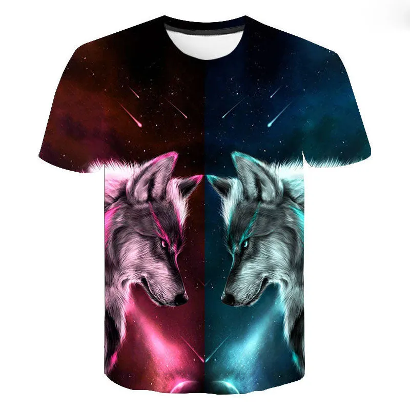 Animal Wolf 3D Printed T-shirt from Men Digital Printing tshirt Graphics Clothing All Over Print Tees Casual Oversized T Shirt