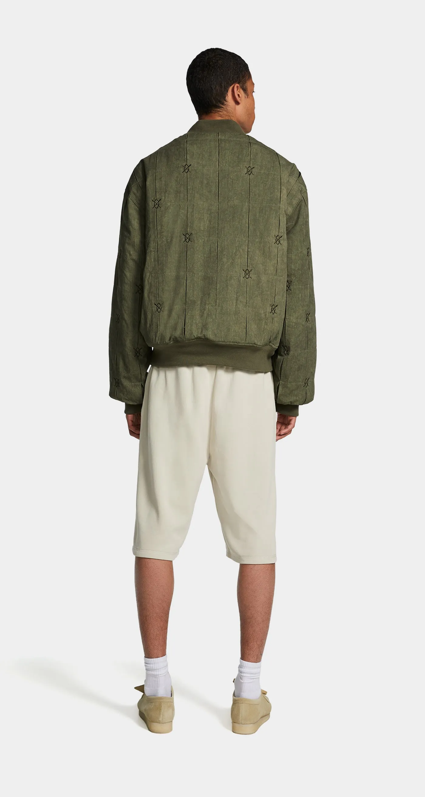 Army Green Rasal Bomber Jacket