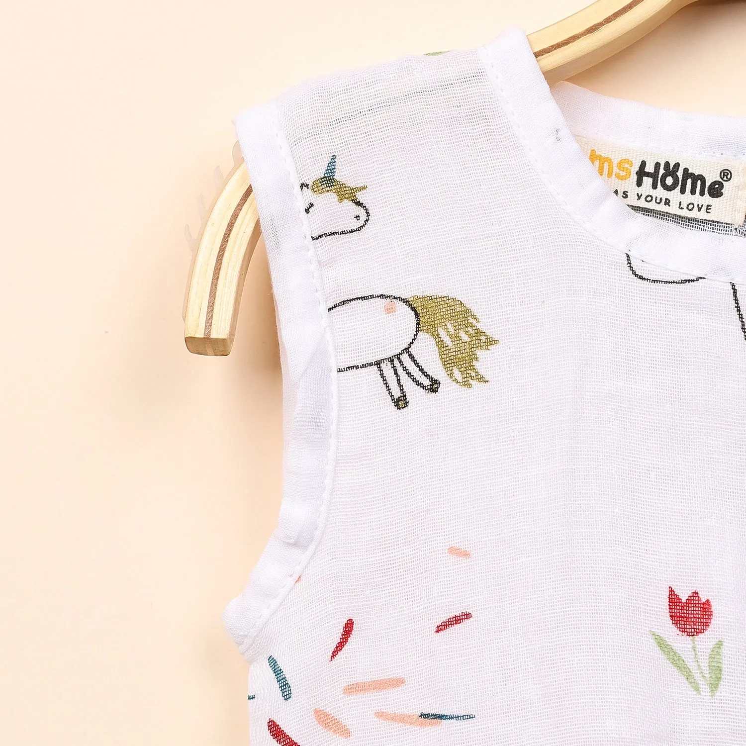 Baby Girl Organic Cotton Sleeveless Frock | Unicorn