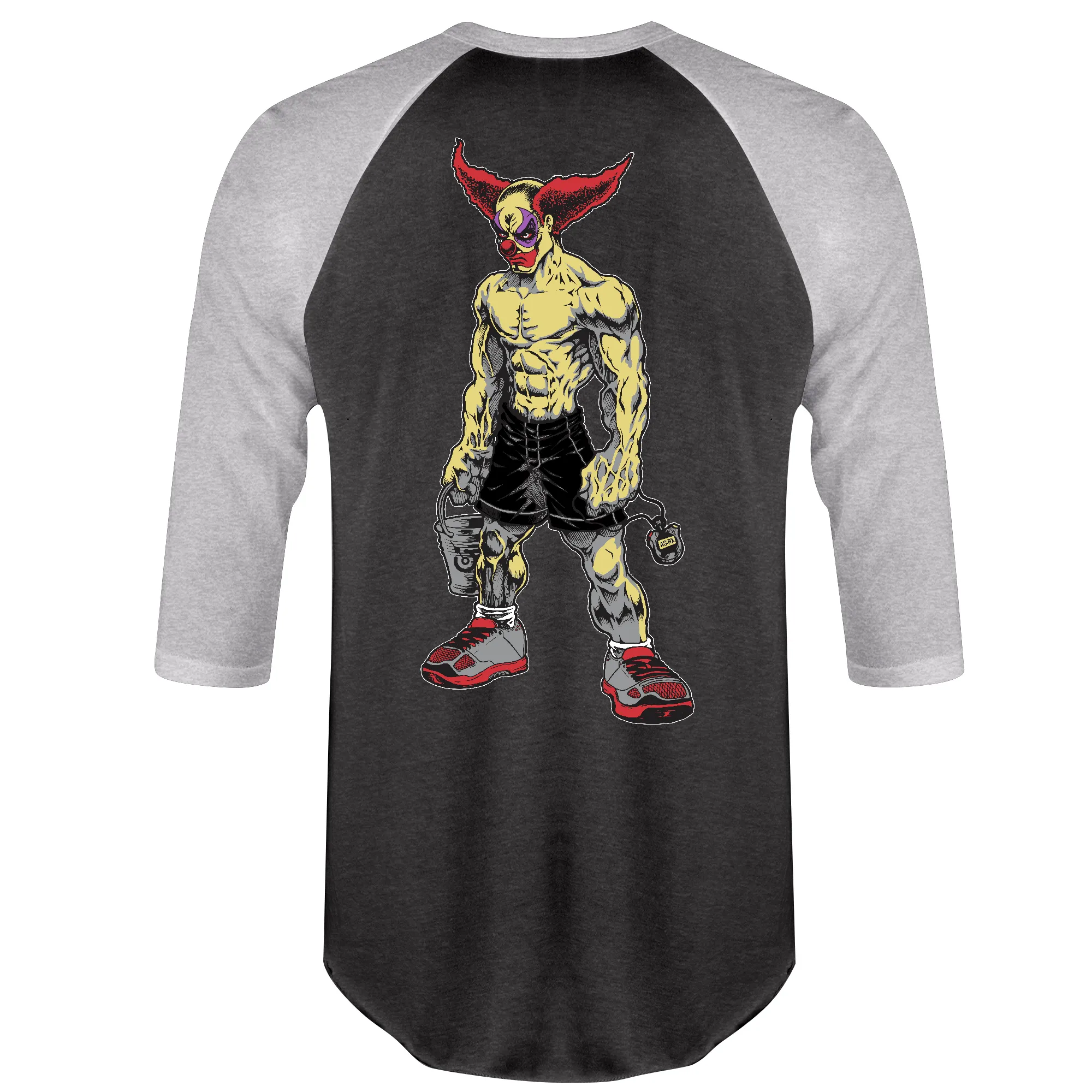 Badger CrossFit Pukie The Clown Mens - 3/4 Sleeve