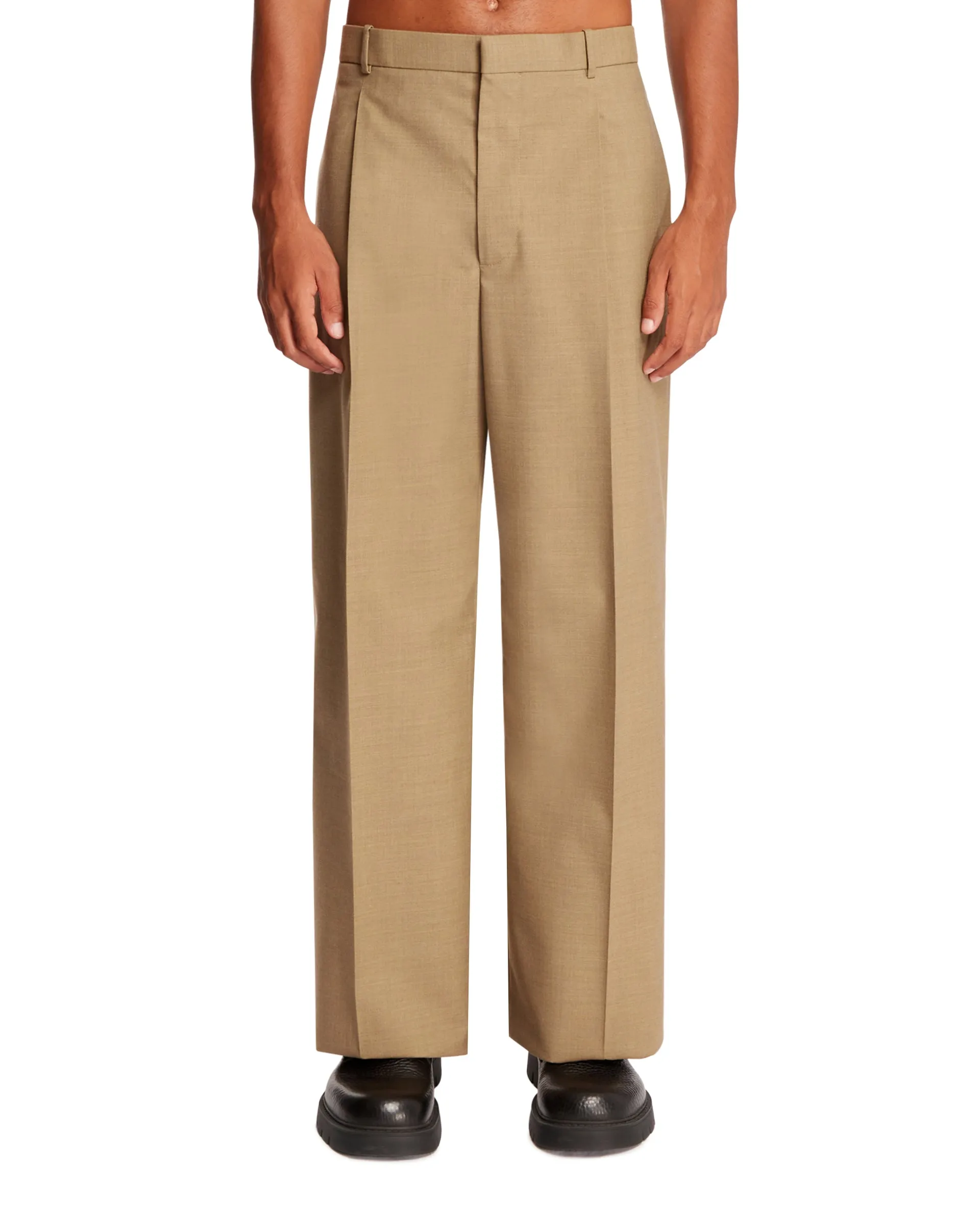 Beige Wool Pants