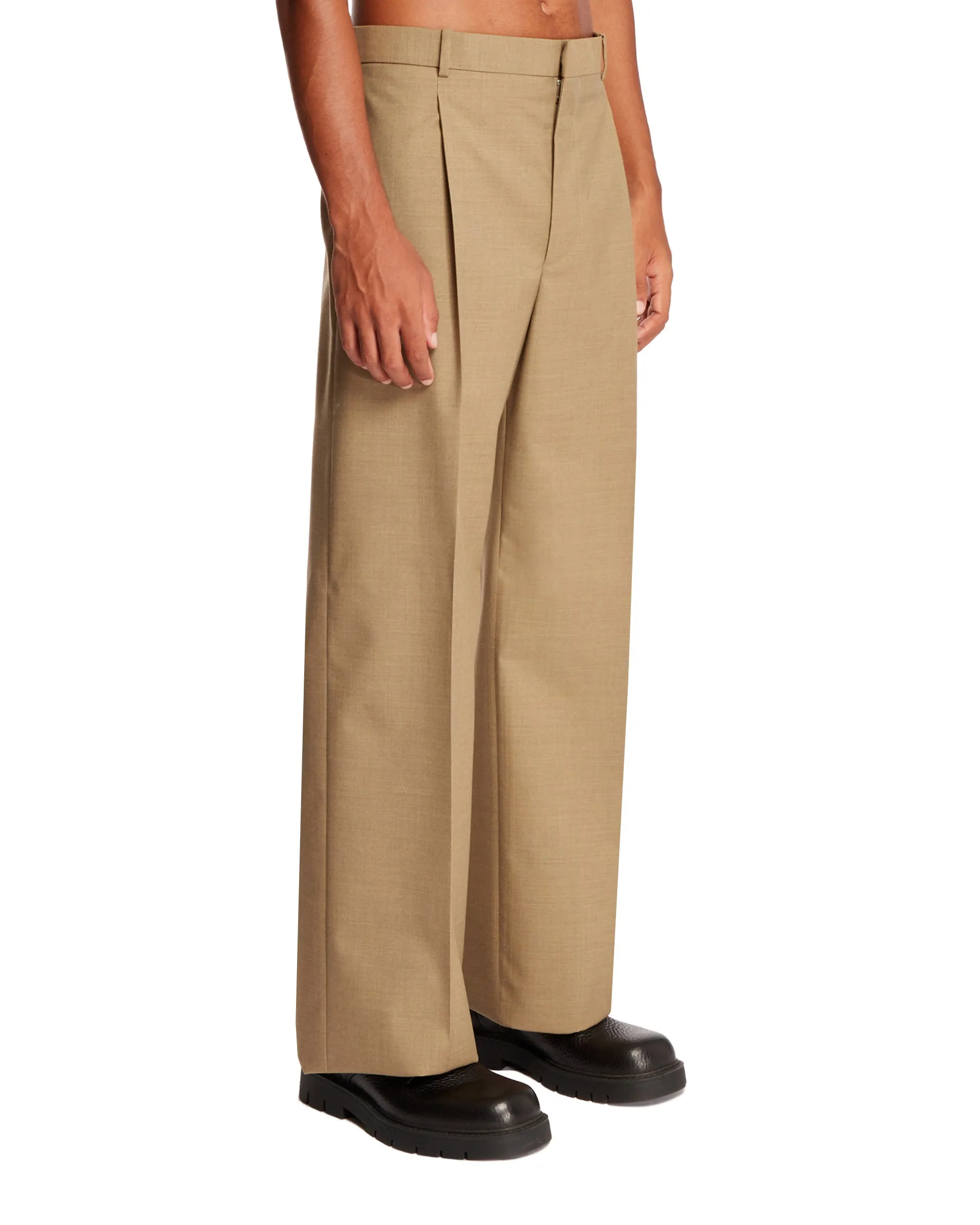 Beige Wool Pants