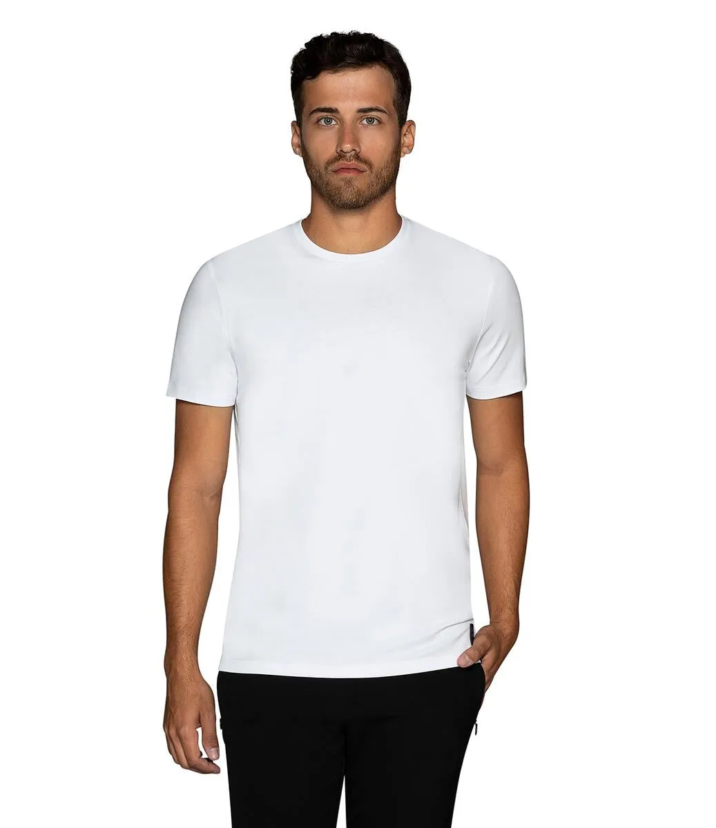 Bertigo Stretch Short-Sleeve Tshirts | FLORENCE-05T SOLID WHITE T-SHIRT