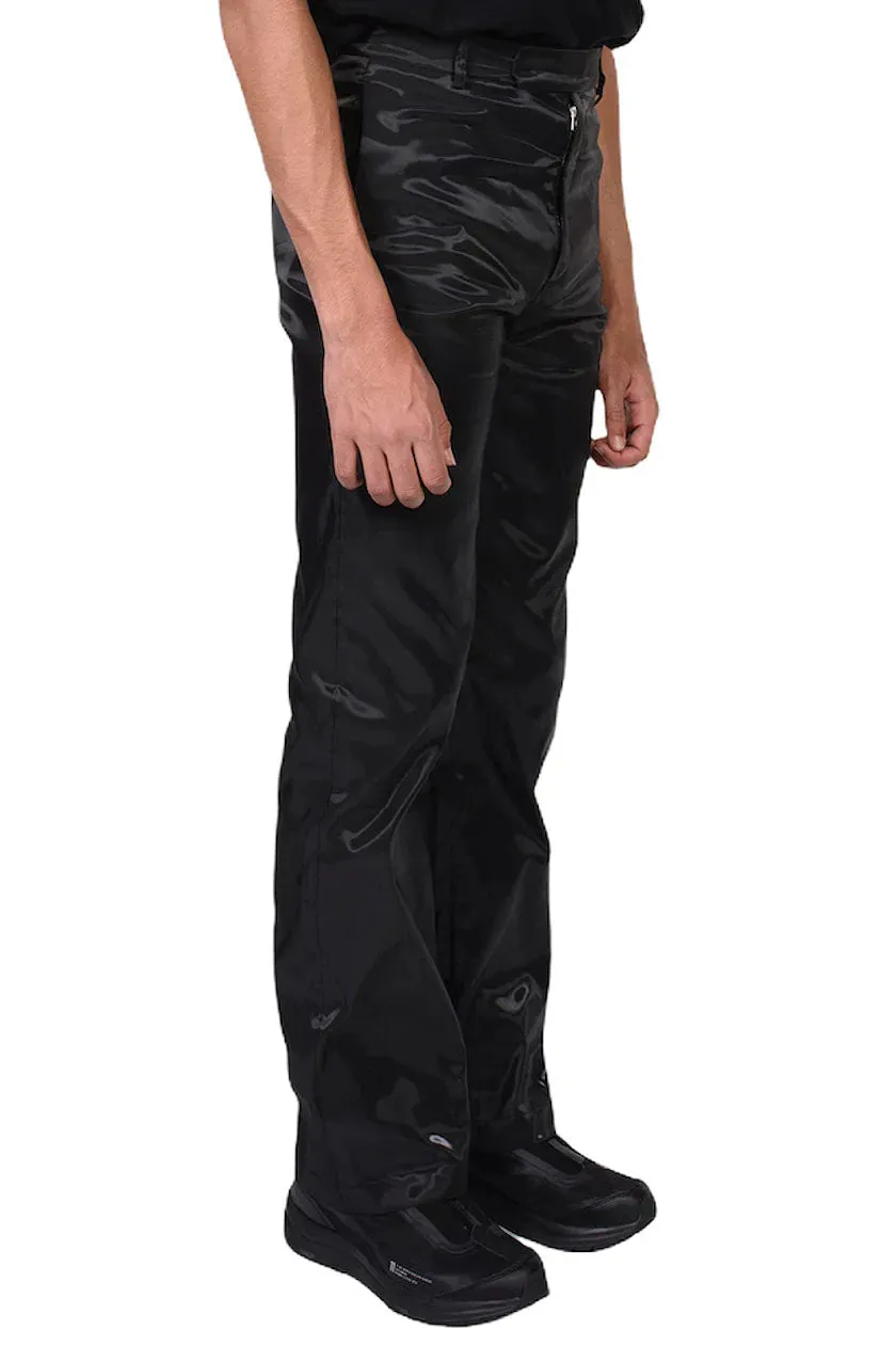 Black Liquid Metal Trousers