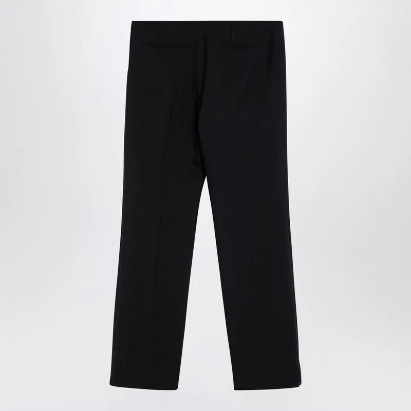 BLACK WOOL TROUSERS