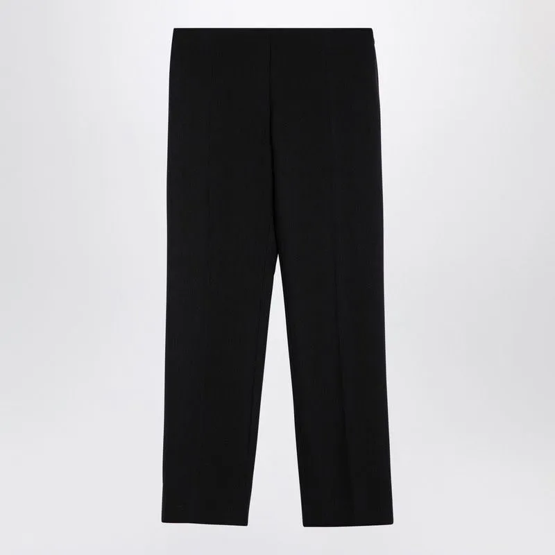 BLACK WOOL TROUSERS