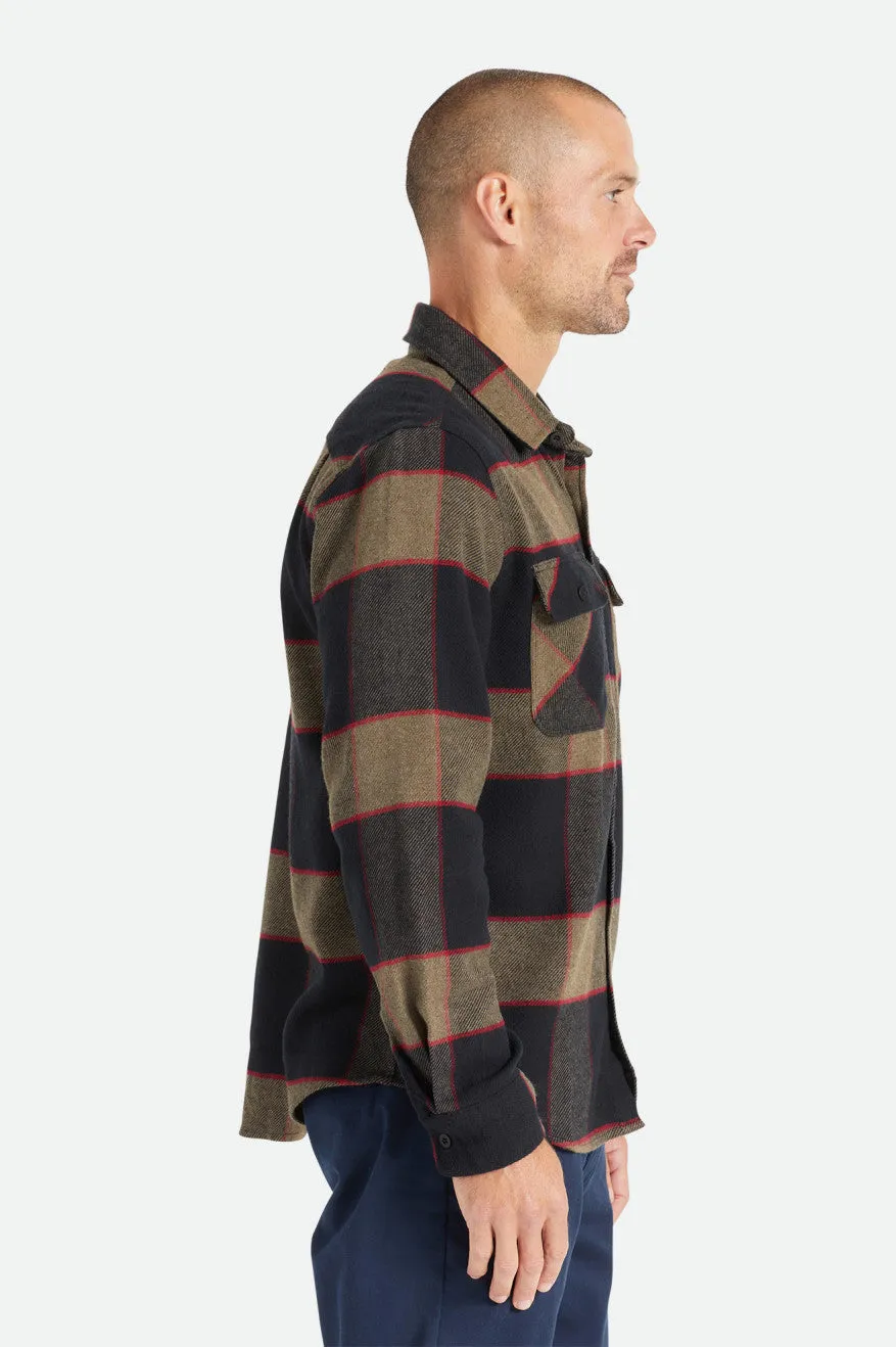 Bowery L/S Flannel - Heather Grey/Charcoal