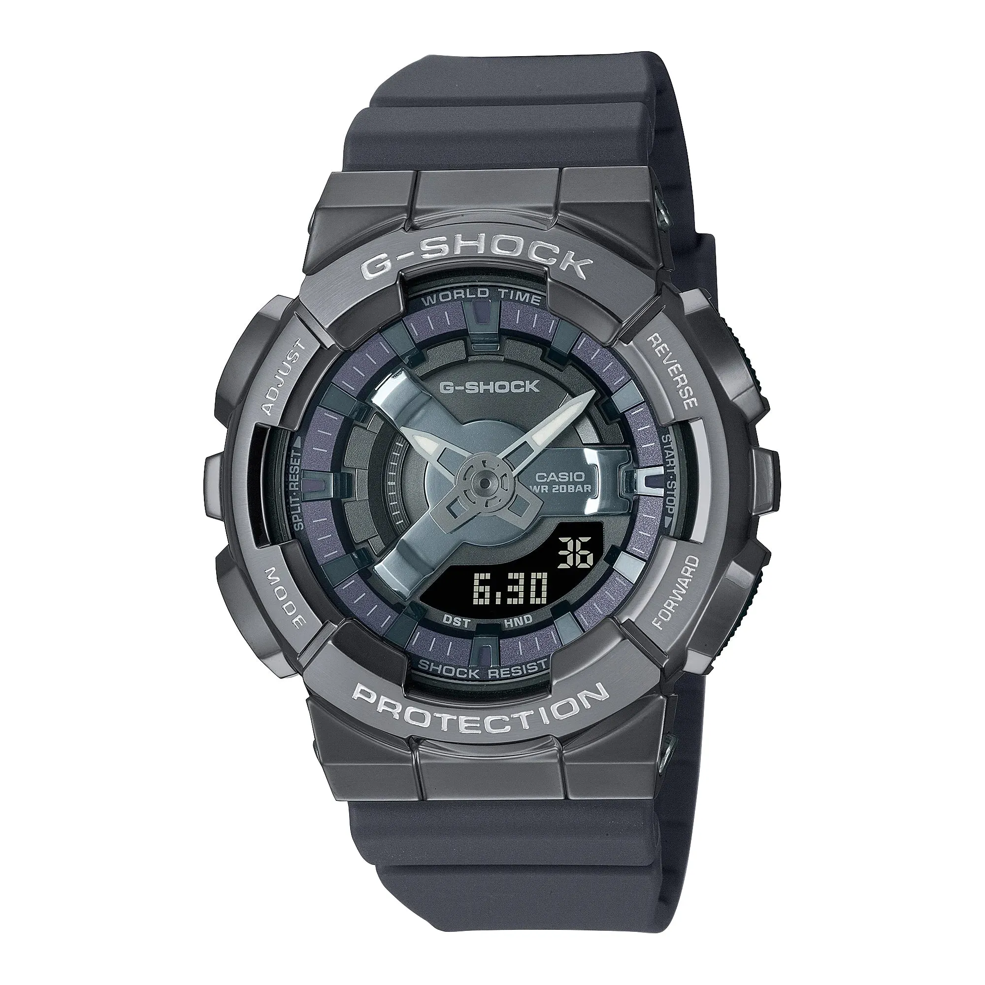 Casio G-Shock GMS GMS110B-8A Metal Covered Gunmetal Grey Womens Watch