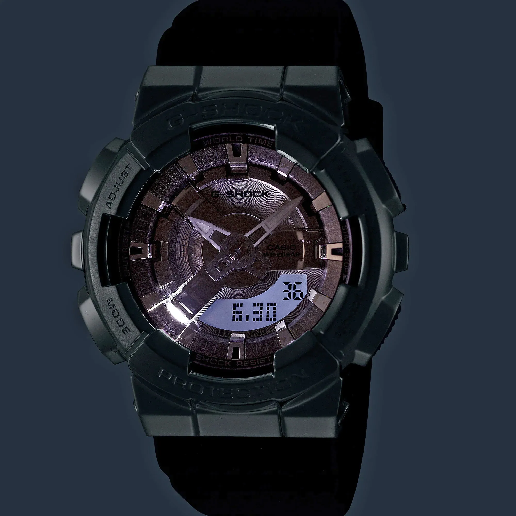 Casio G-Shock GMS GMS110B-8A Metal Covered Gunmetal Grey Womens Watch