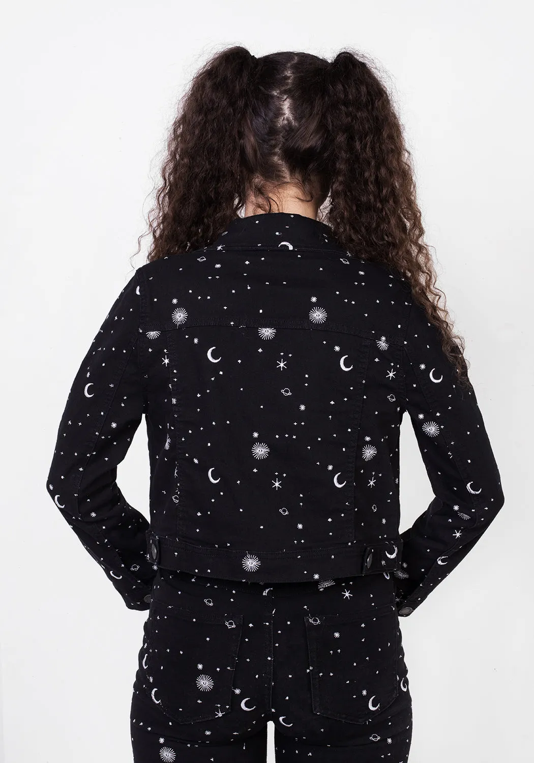 CELESTIAL EMBROIDERED DENIM JACKET