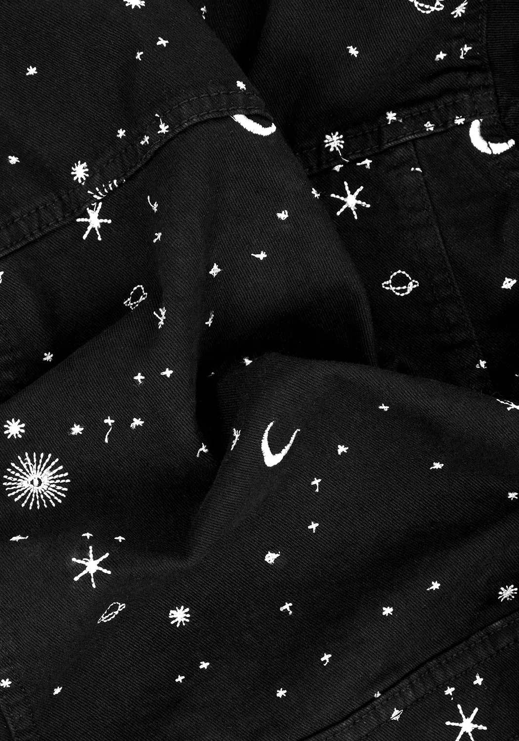 CELESTIAL EMBROIDERED DENIM JACKET