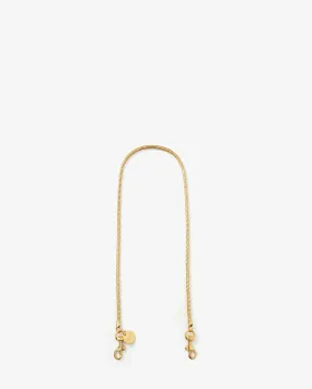 CLARE V. Snake Chain Shoulder Strap Vintage Gold