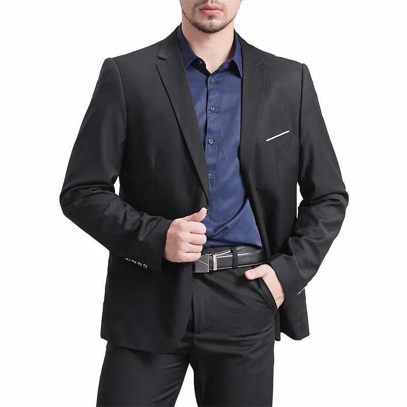 Classic Black Blazer Two Buttons Blazer