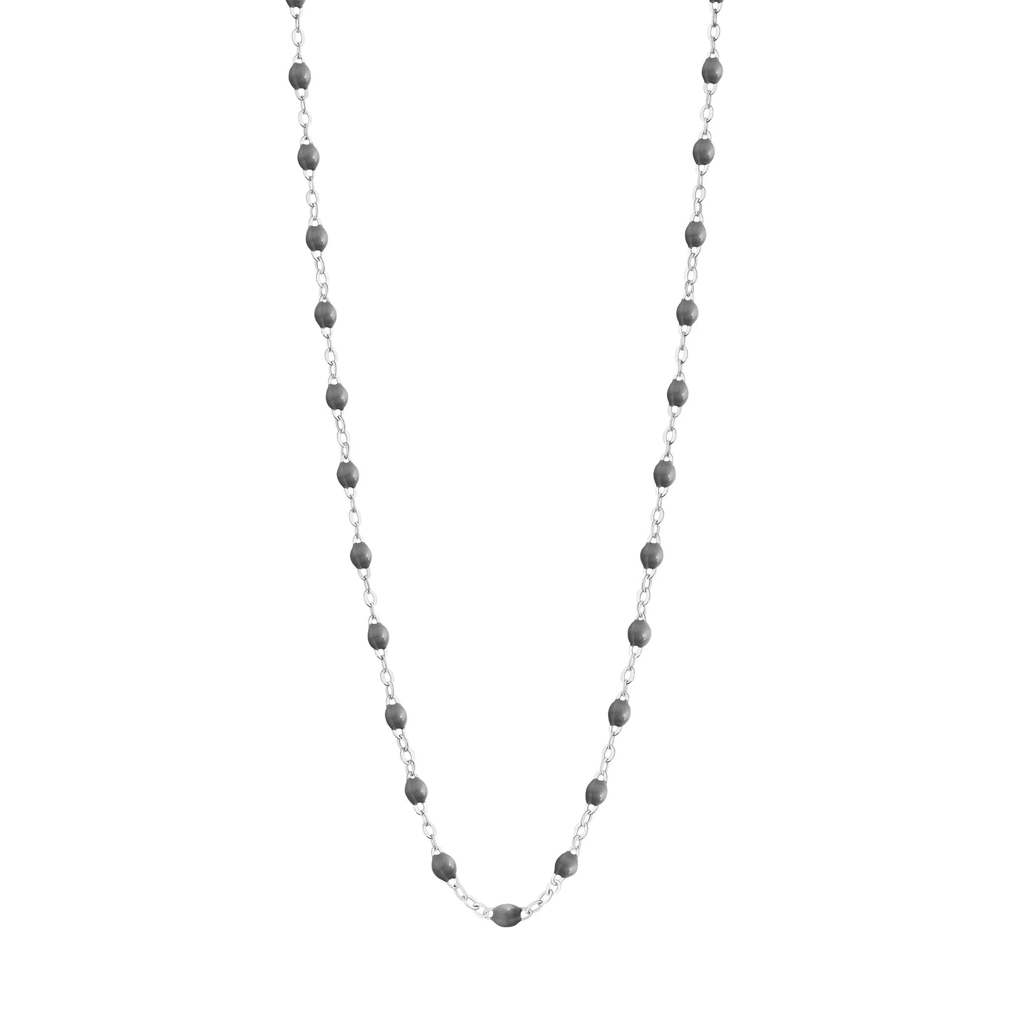 Classic Gigi Grey necklace, White Gold, 19.7"