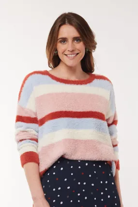 Connie Multi Stripe Fluffy Knit