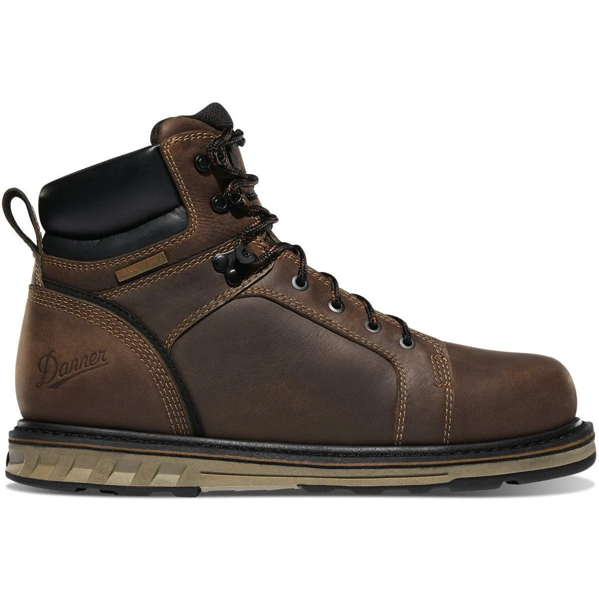 Danner Men's Steel Yard 6" Steel Toe WP Work Boot -Brown- 12538