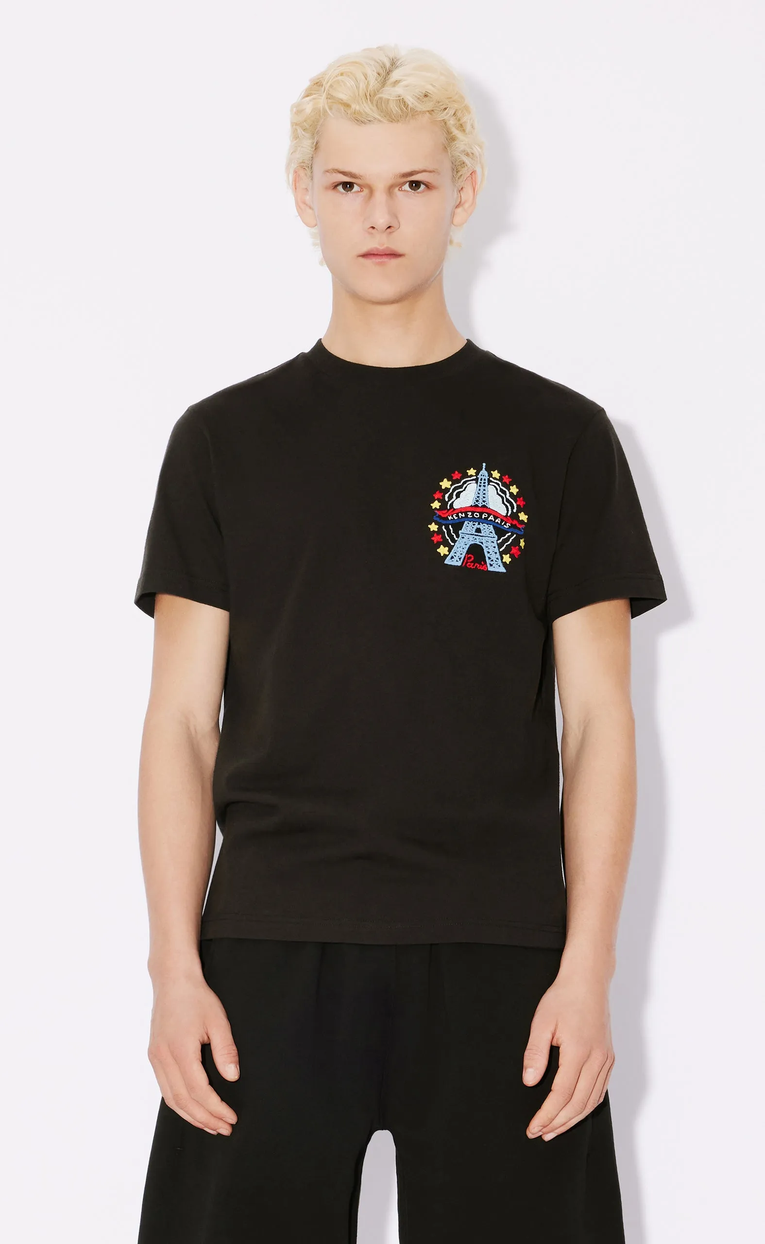 DRAWN VARSITY SLIM BLACK T-SHIRT