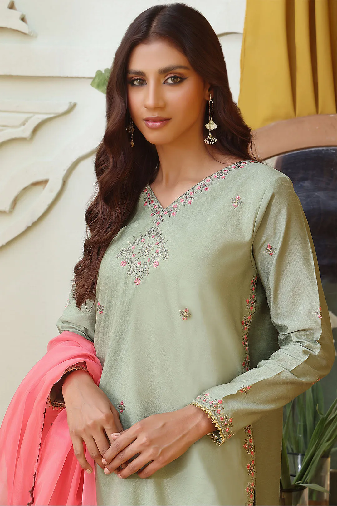 Embroidered Raw Silk Gharara 3pc Suit | SHIREEN FESTIVE | G202258