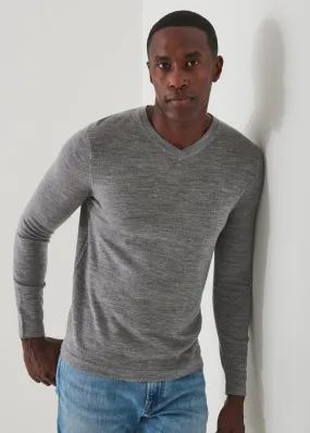 EXTRA-FINE MERINO V-NECK