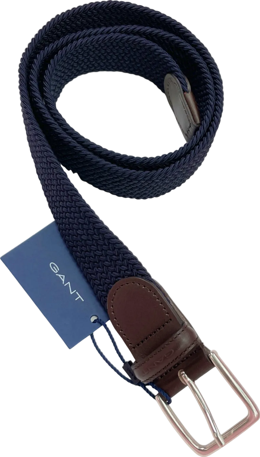 Gant Navy Blue Elastic Braid Belt UK 36