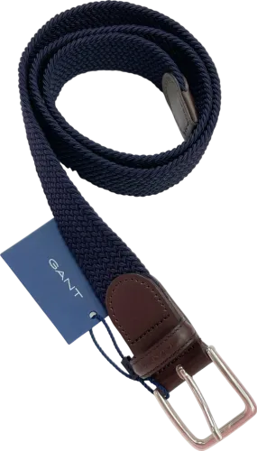 Gant Navy Blue Elastic Braid Belt UK 36