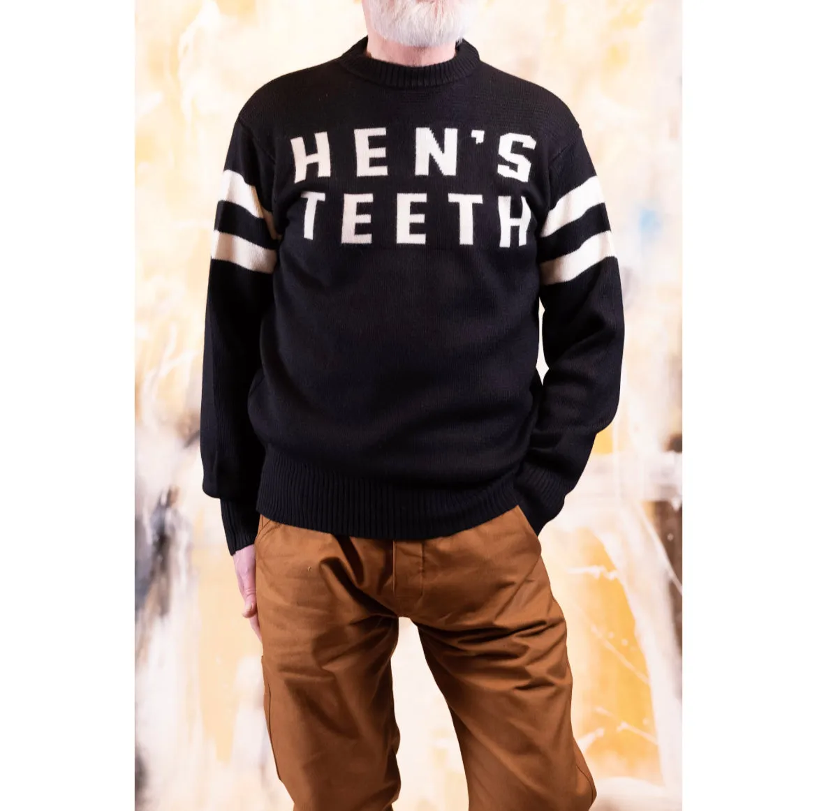 Hen’s Teeth Italy 100% Wool Logo Knit