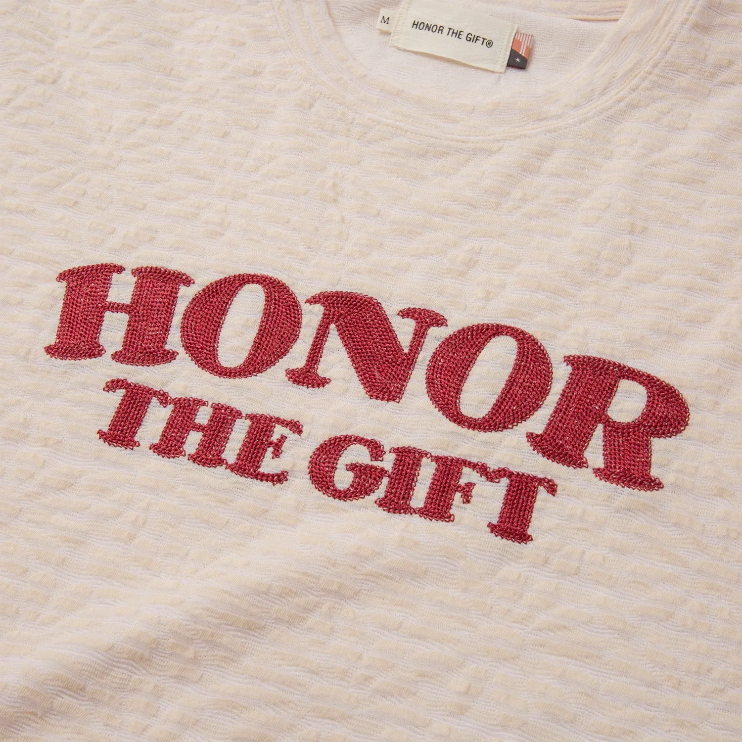 Honor The Gift Stripe Box T-Shirt Bone