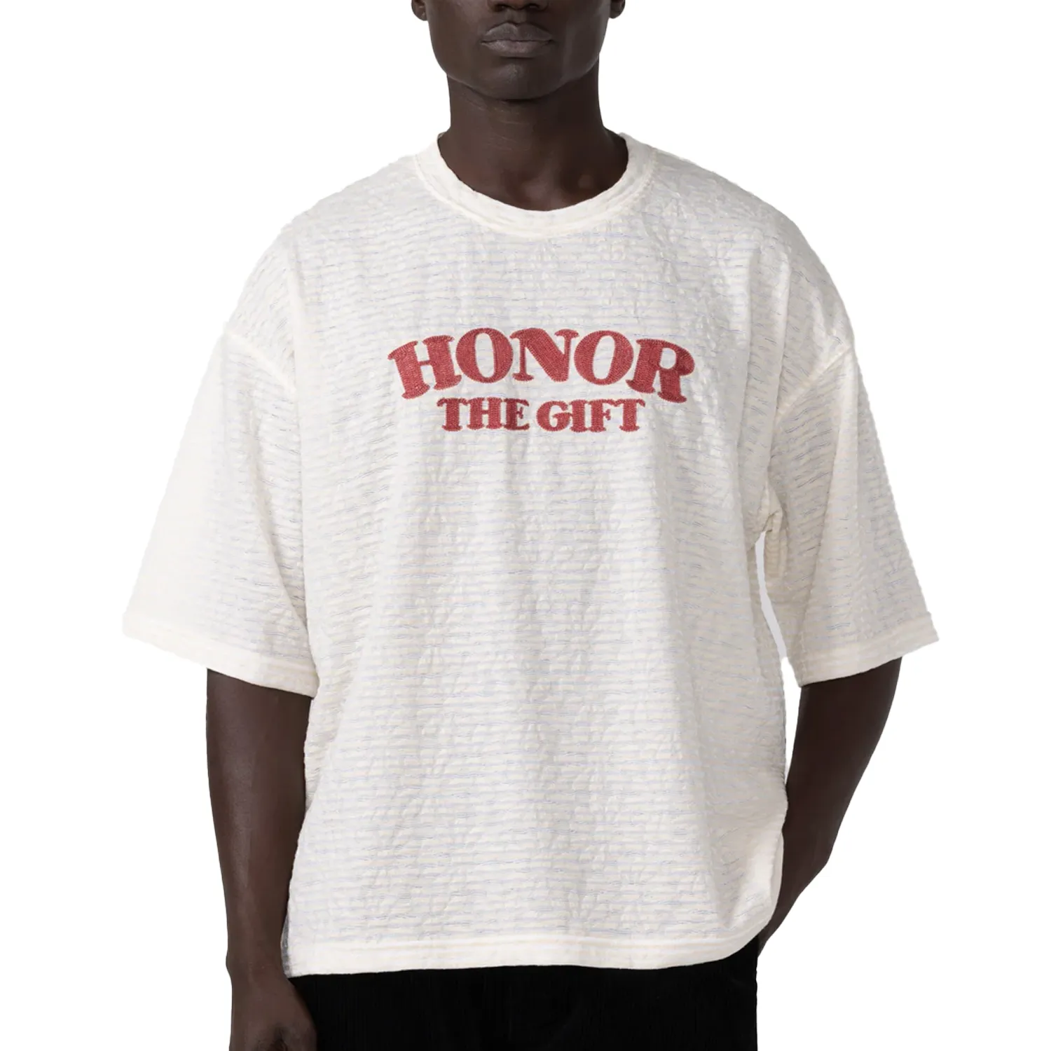 Honor The Gift Stripe Box T-Shirt Bone