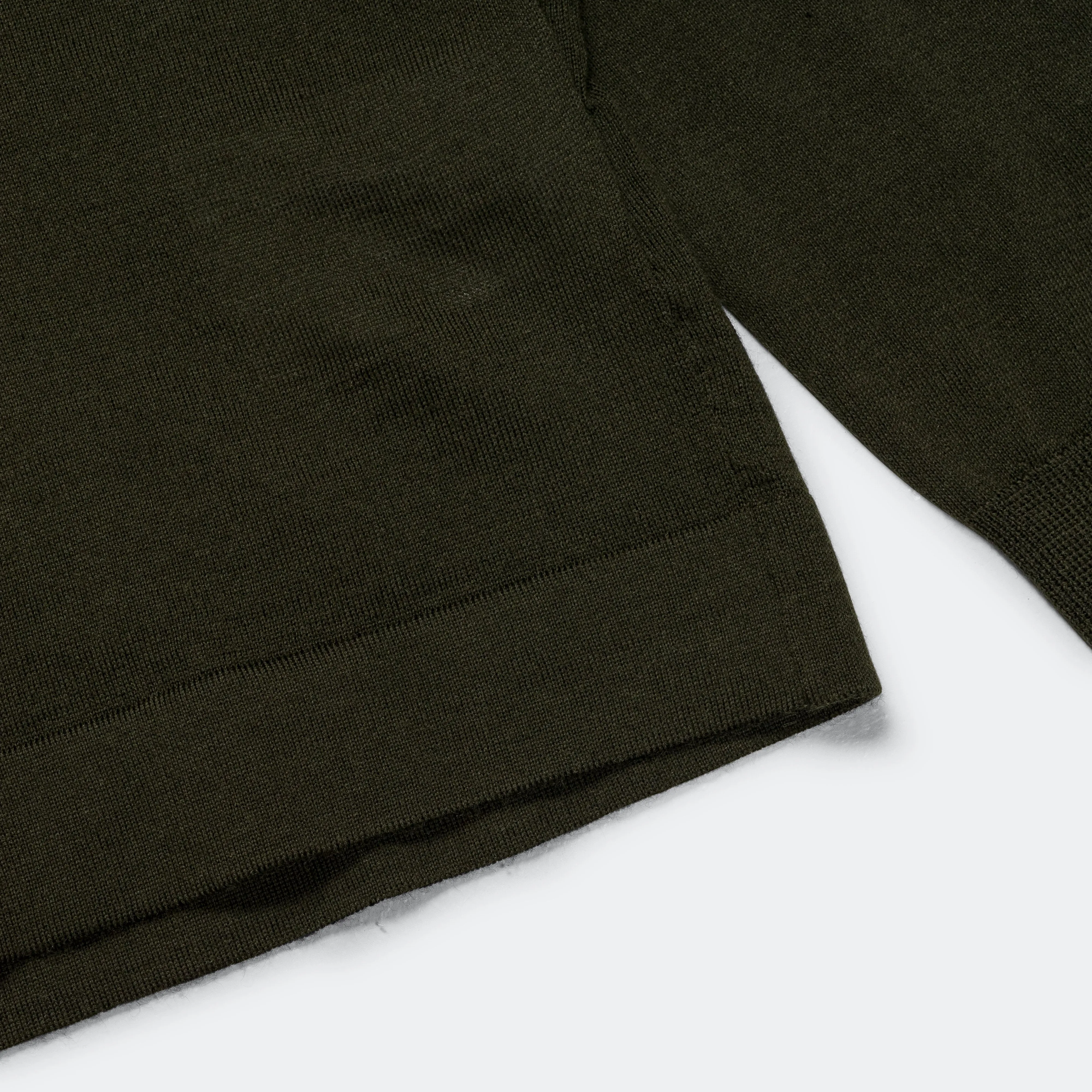 Jon Tech Merino LS Polo - Army Green