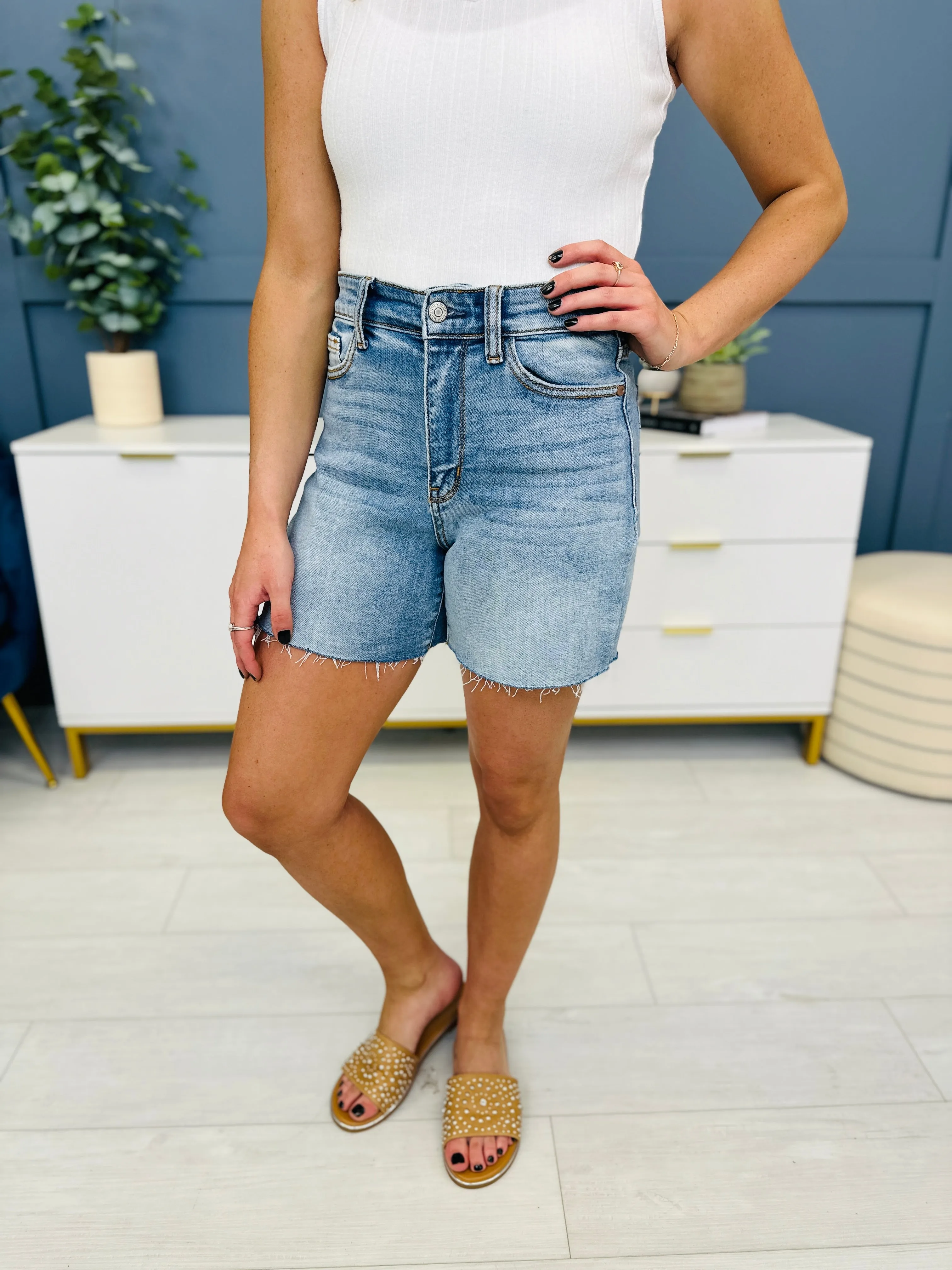 Judy Blue It Takes Two Relaxed Fit Shorts-- Two Washes in Reg/Curvy