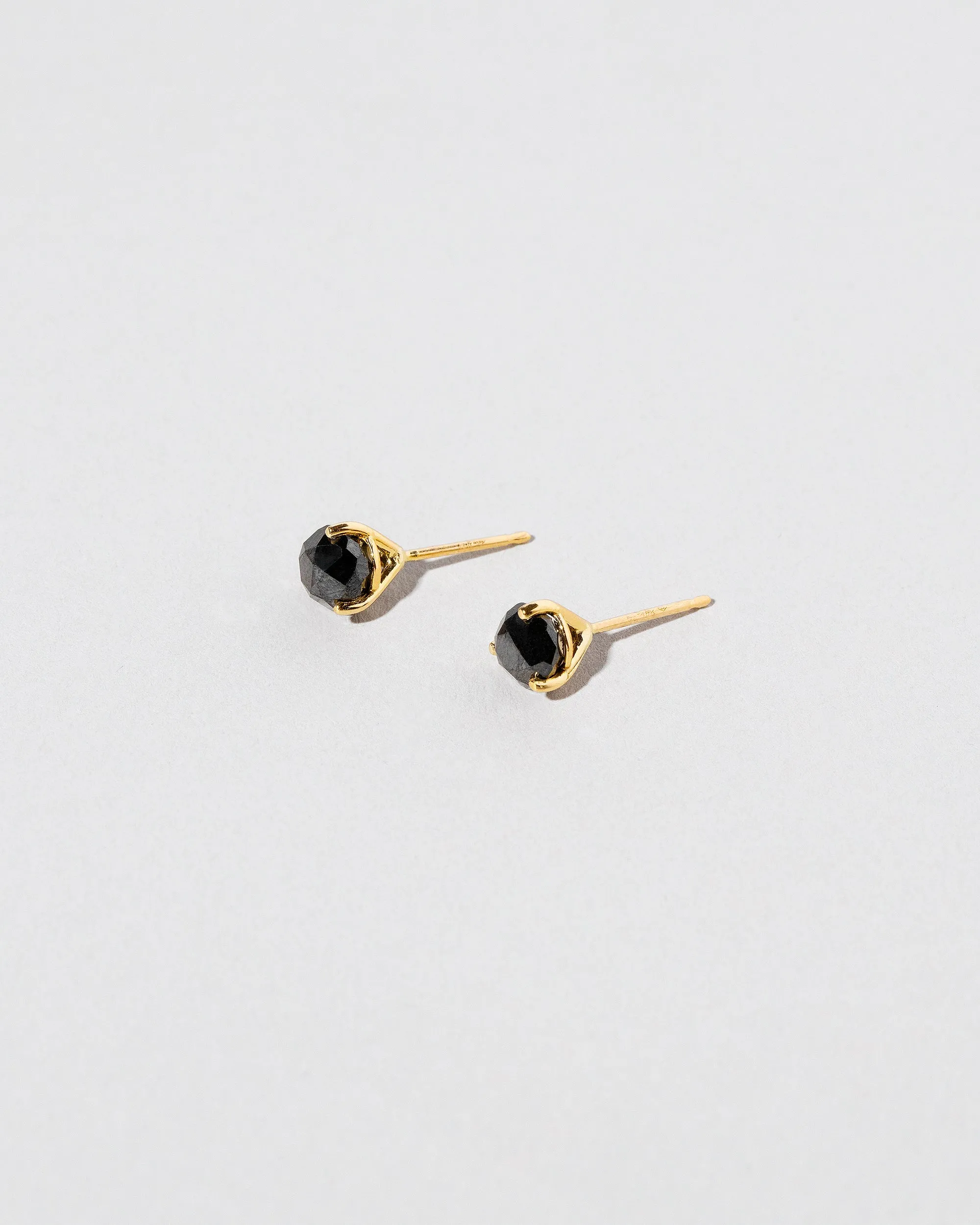 Martini Stud Earrings - Black Diamond