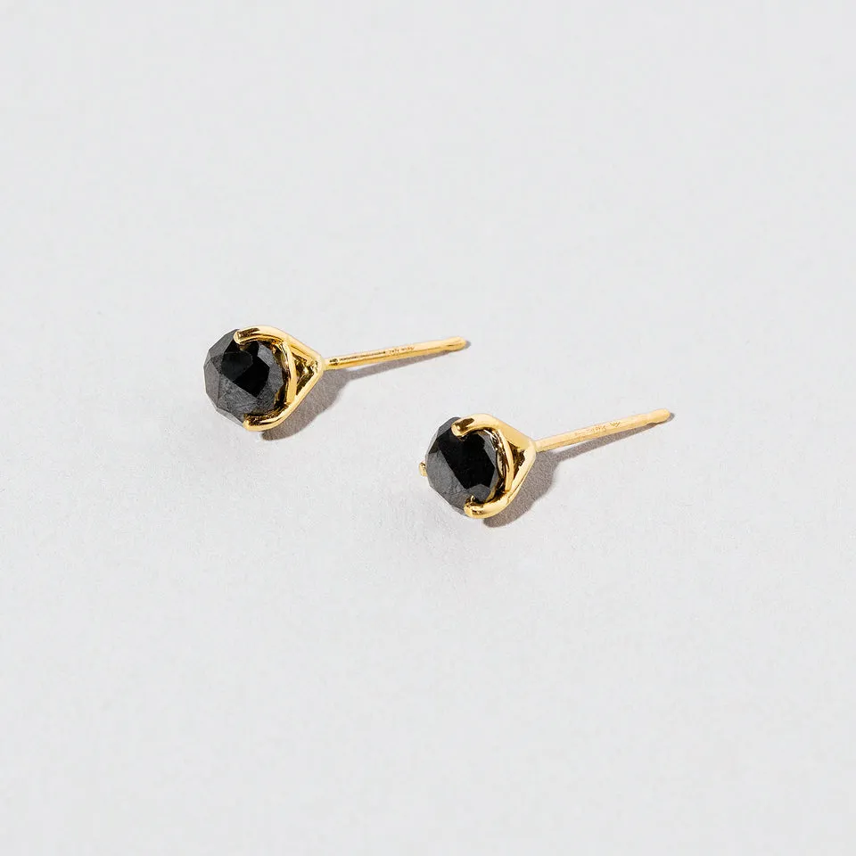 Martini Stud Earrings - Black Diamond