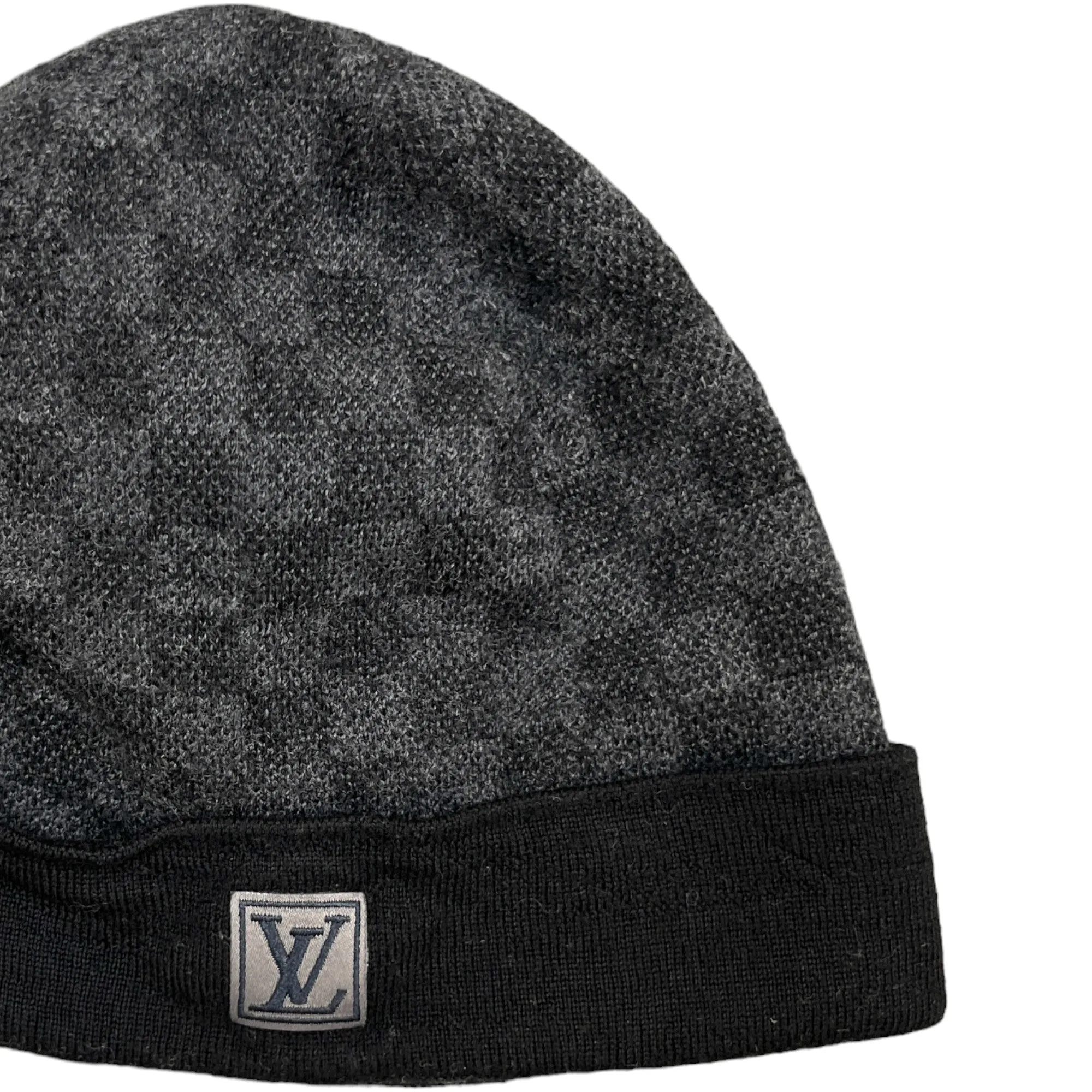 Men's Petit Damier Beanie Hat Grey