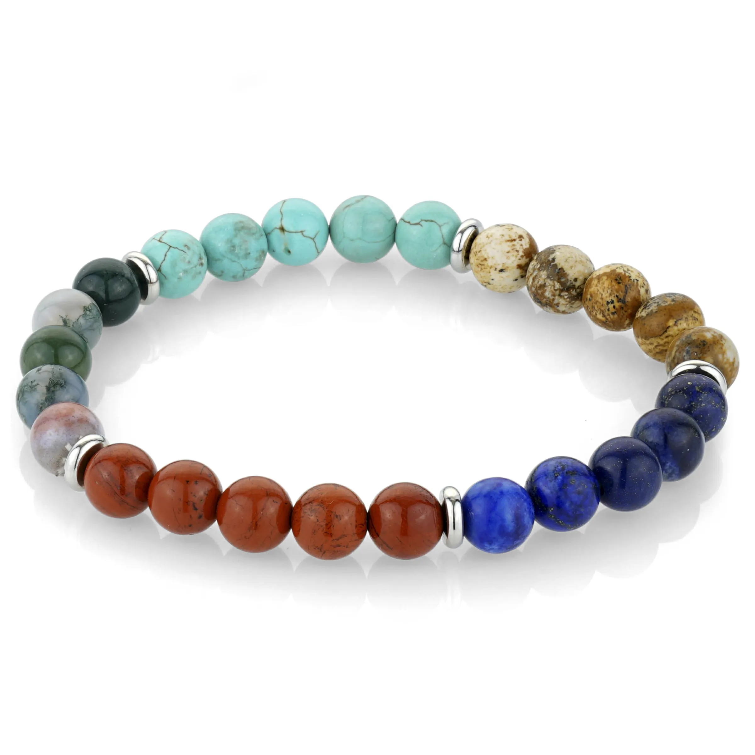 Multi Color Bead Stretch Bracelet