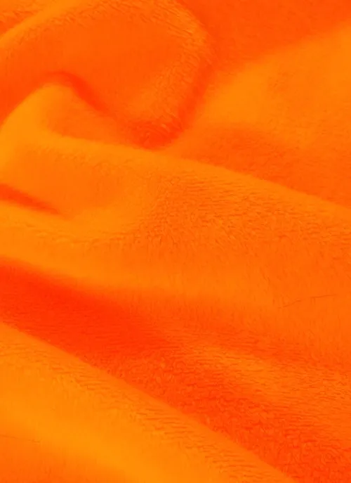 Neon Orange Minky Solid Baby Soft Fabric / Sold by the Yard