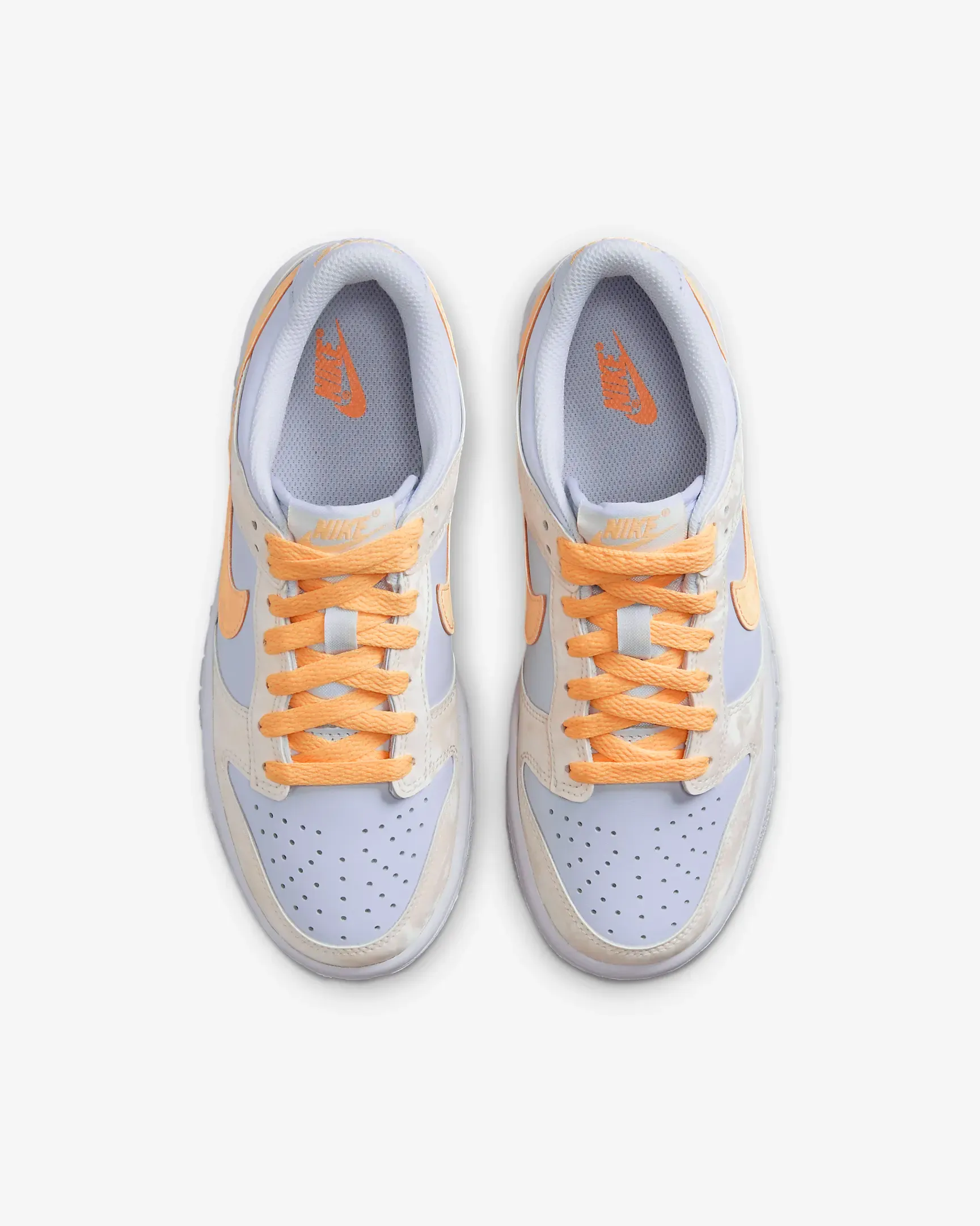 Nike Kid's Dunk Low GS Shoes - Pale Ivory / Football Grey / White / Melon Tint