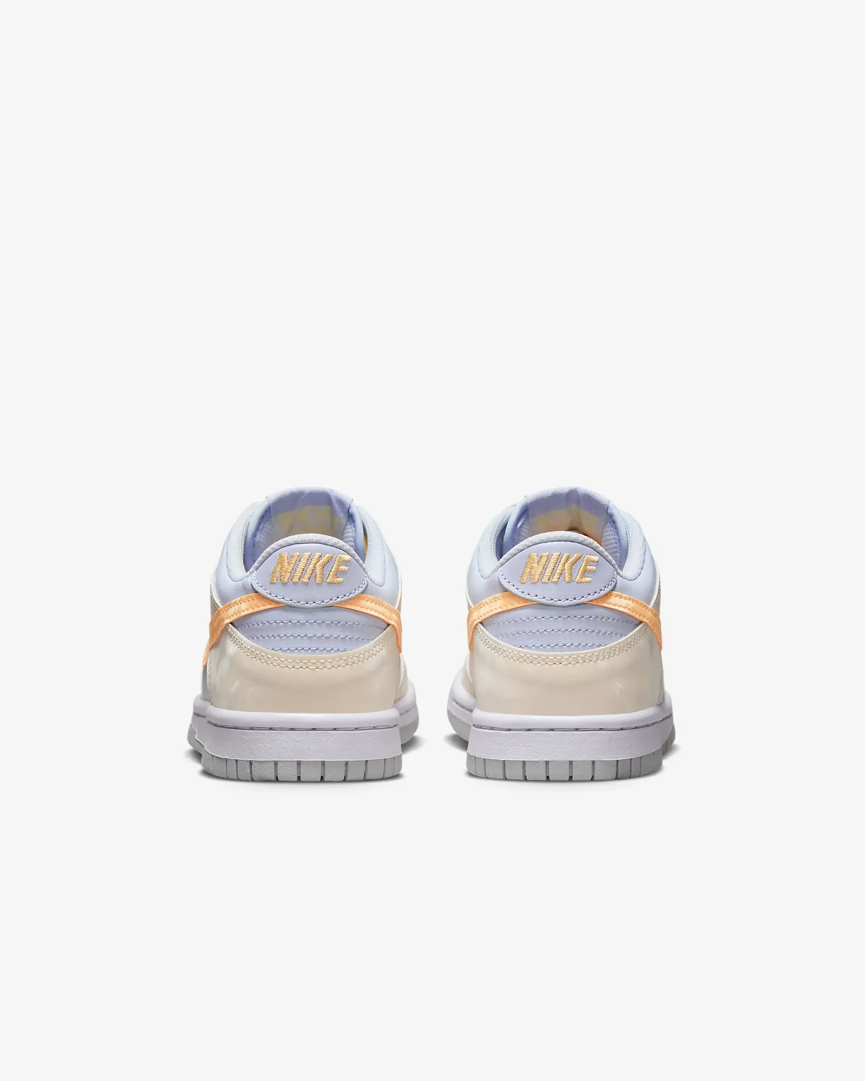 Nike Kid's Dunk Low GS Shoes - Pale Ivory / Football Grey / White / Melon Tint