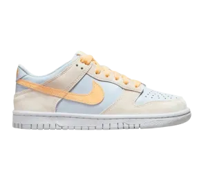 Nike Kid's Dunk Low GS Shoes - Pale Ivory / Football Grey / White / Melon Tint