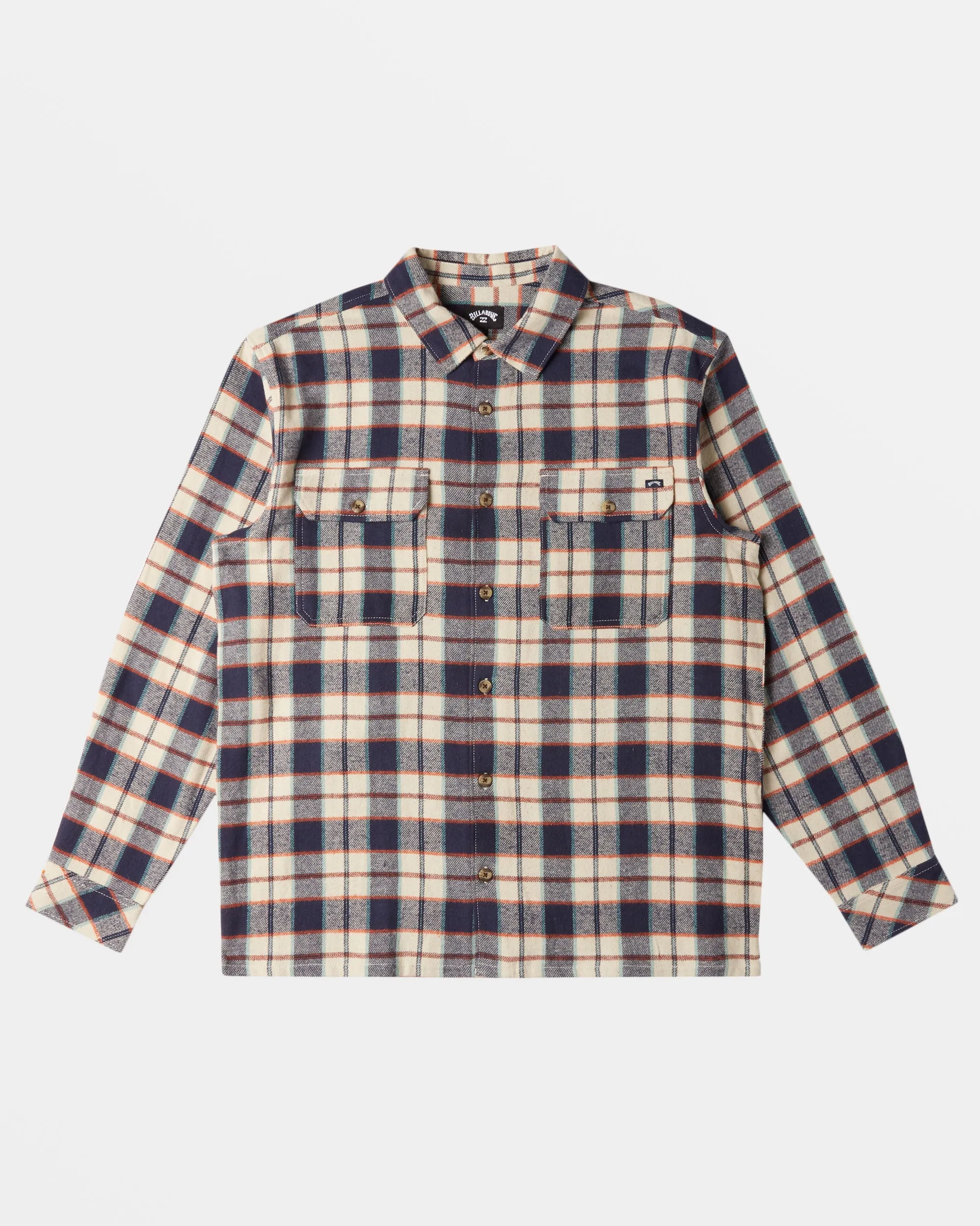 Offshore Long Sleeve Flannel Shirt - Dusty Navy