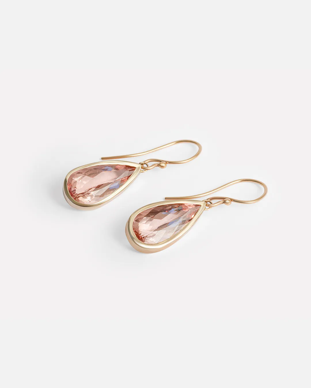 Pear / Morganite Drop Earrings