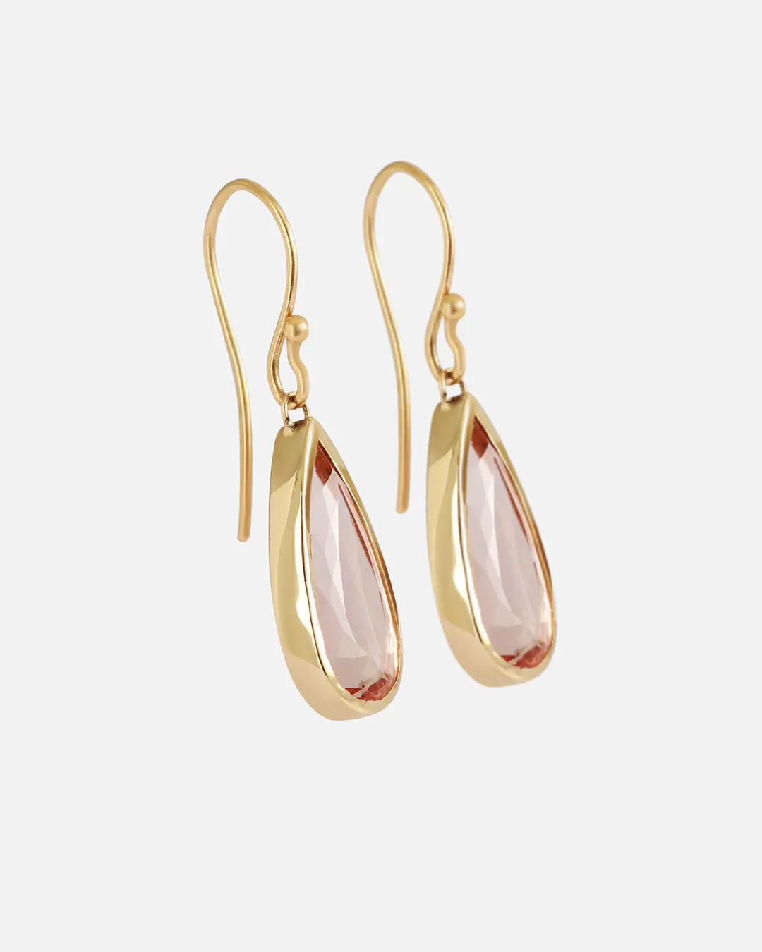 Pear / Morganite Drop Earrings